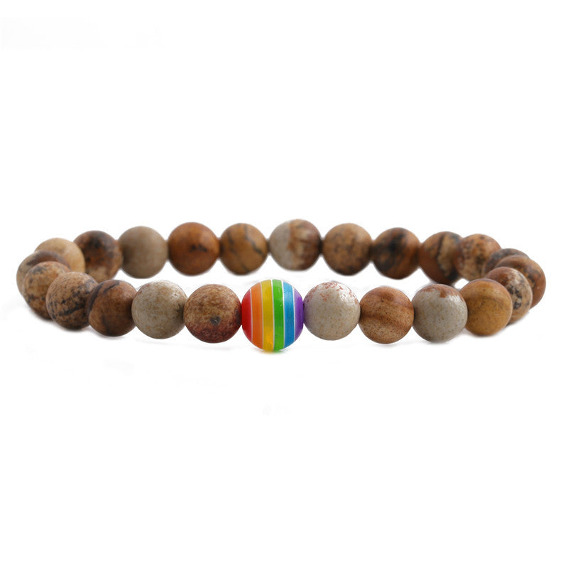 Pulseras de piedra volcánica de ágata de piedra de lava al por mayor
